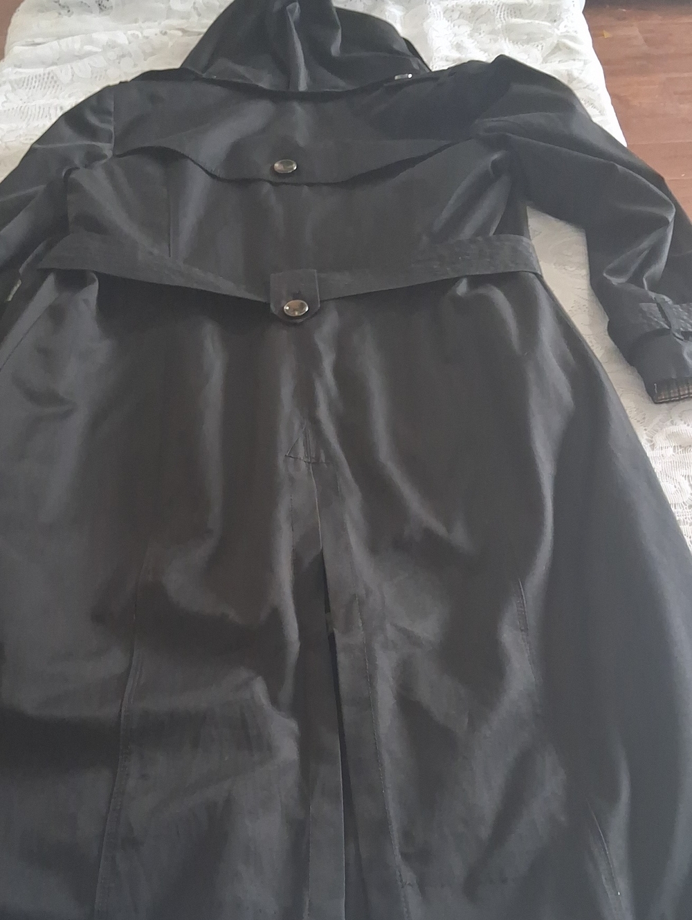 Women Black Trench Coat - Classic Waterproof Overcoat